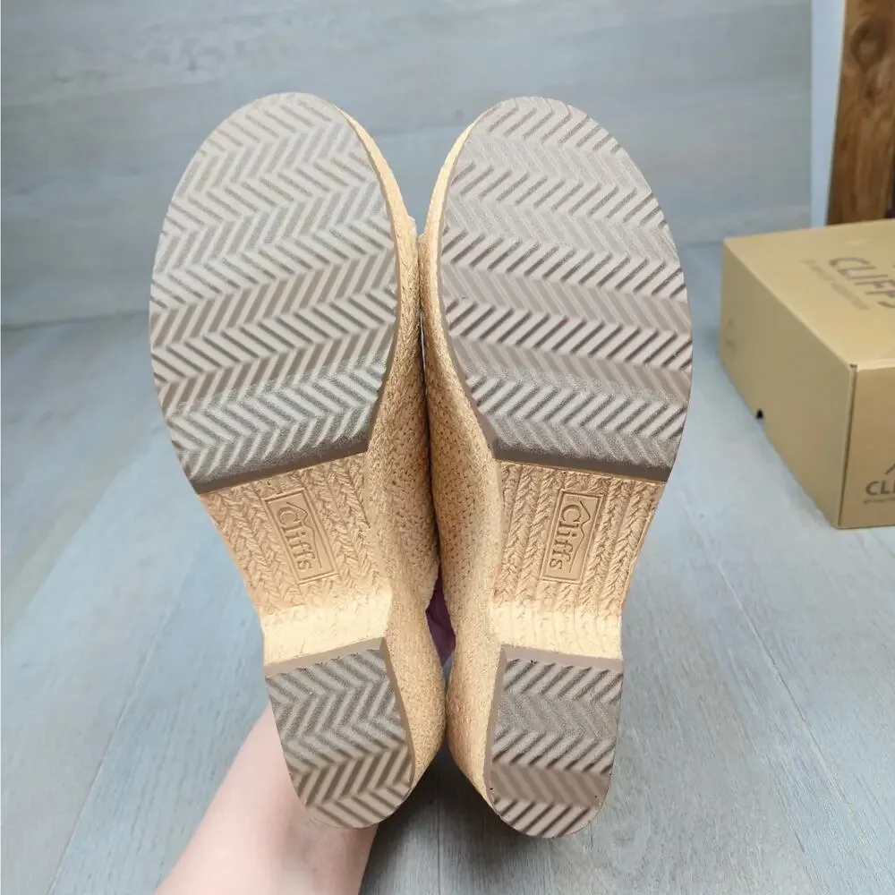 Cliffs by White Mountain Women's Biando Tan Wedge Slip-On 11 NEW